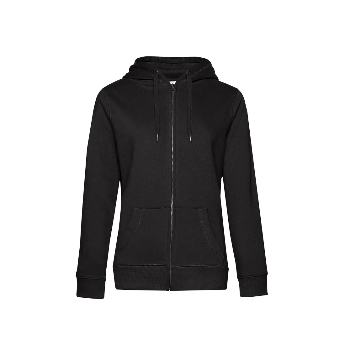 Damska bluza na zamek z kapturem Queen WW03Q Black Pure