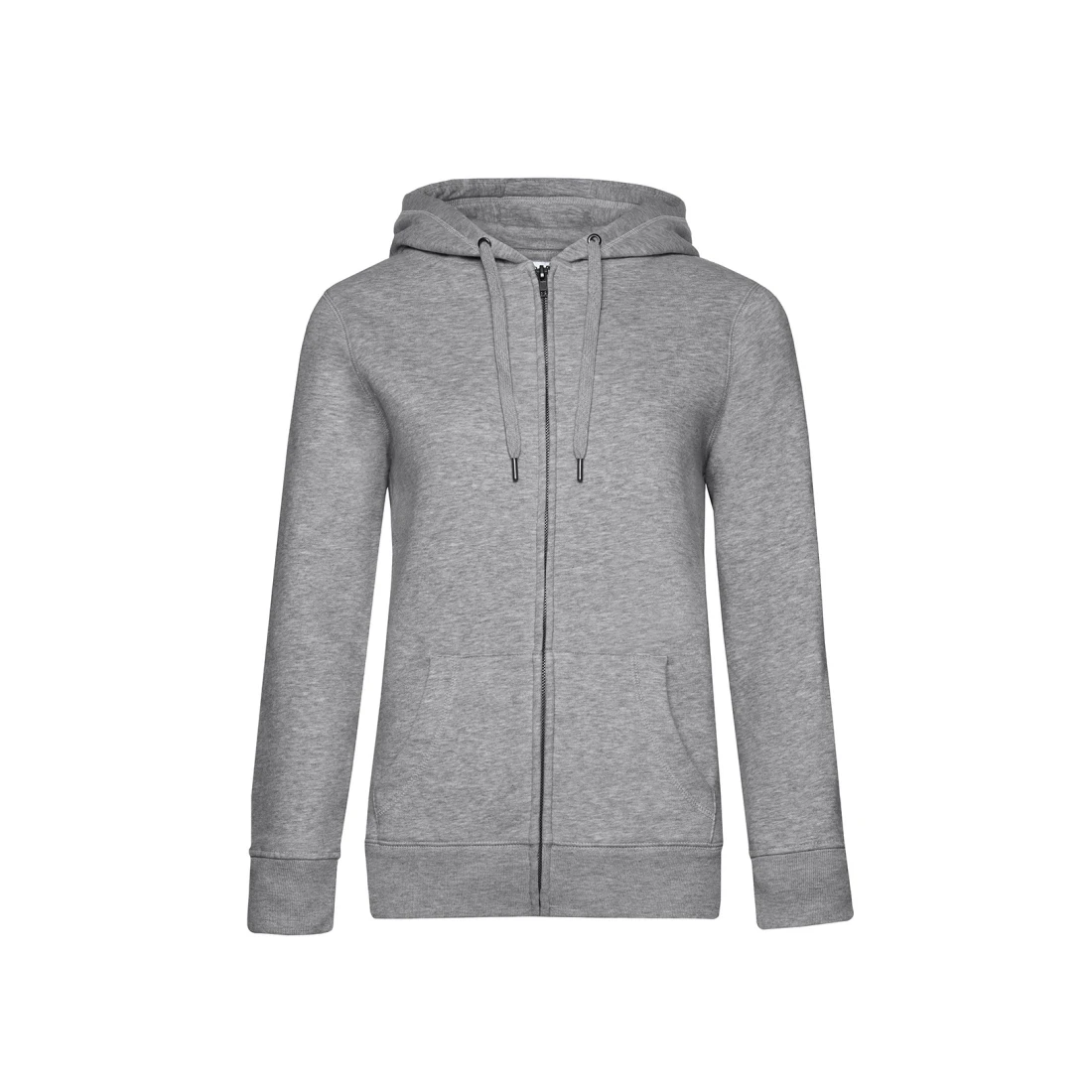 Damska bluza na zamek z kapturem Queen WW03Q Heather Grey