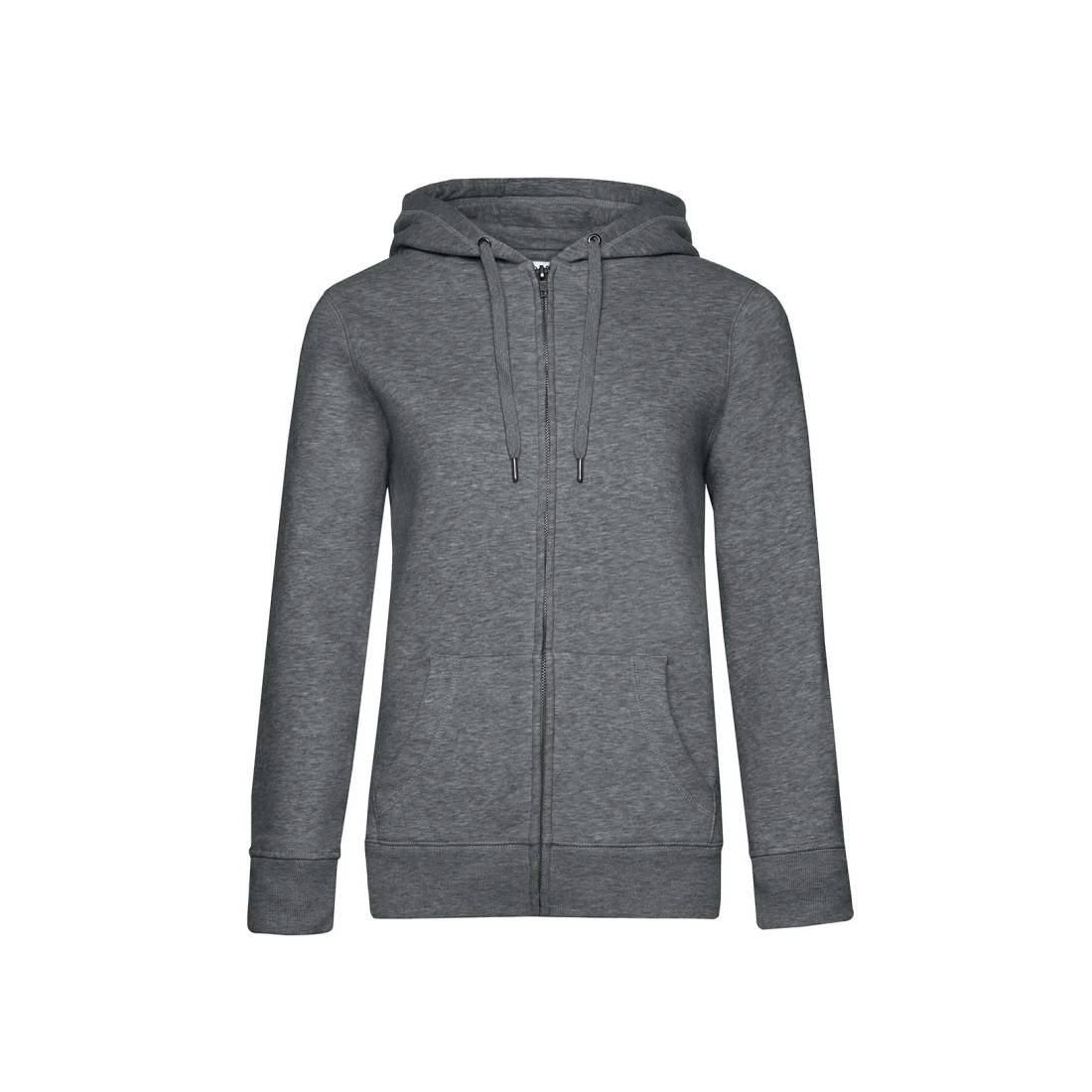 Damska bluza na zamek z kapturem Queen WW03Q Heather Mid Grey