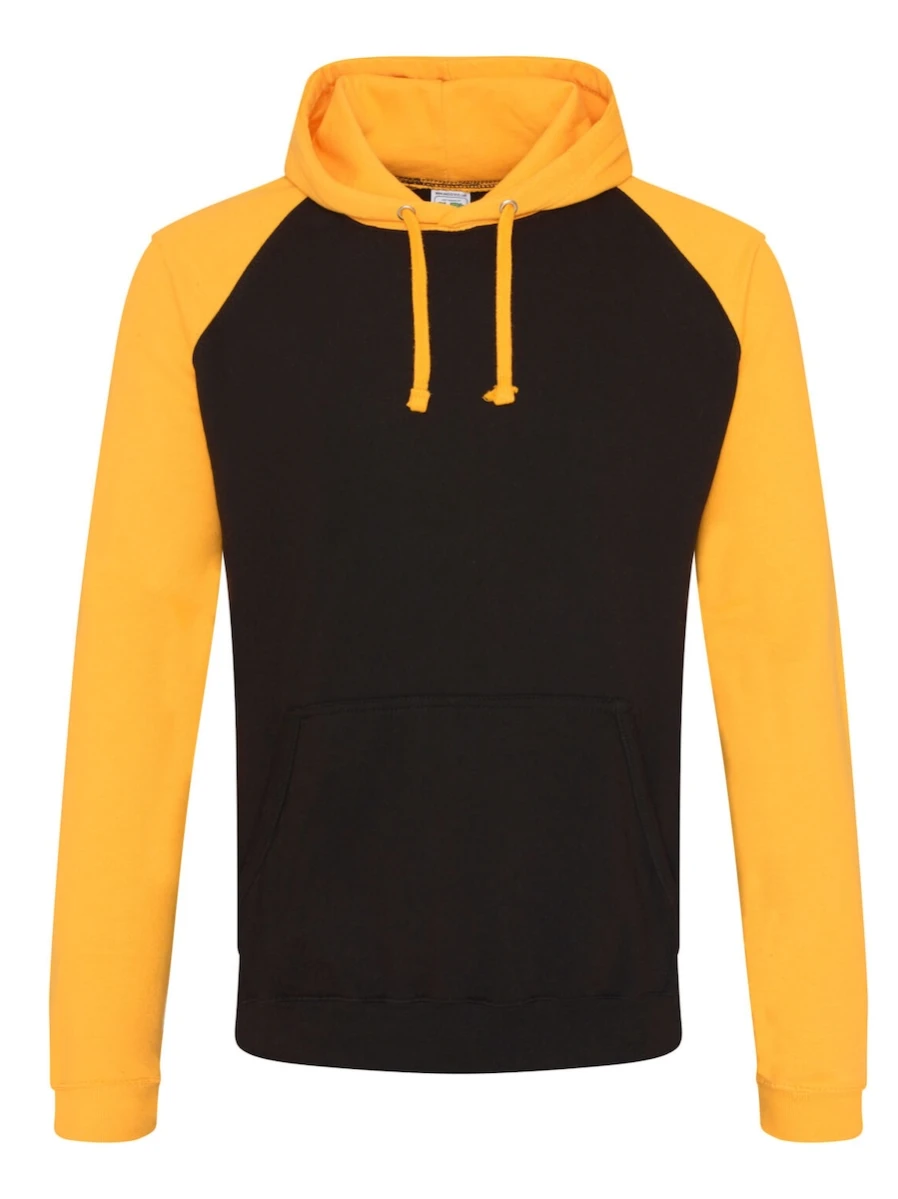 Bluza Just Hoods Baseball Hoodie JH009 JET BLACK/GOLD