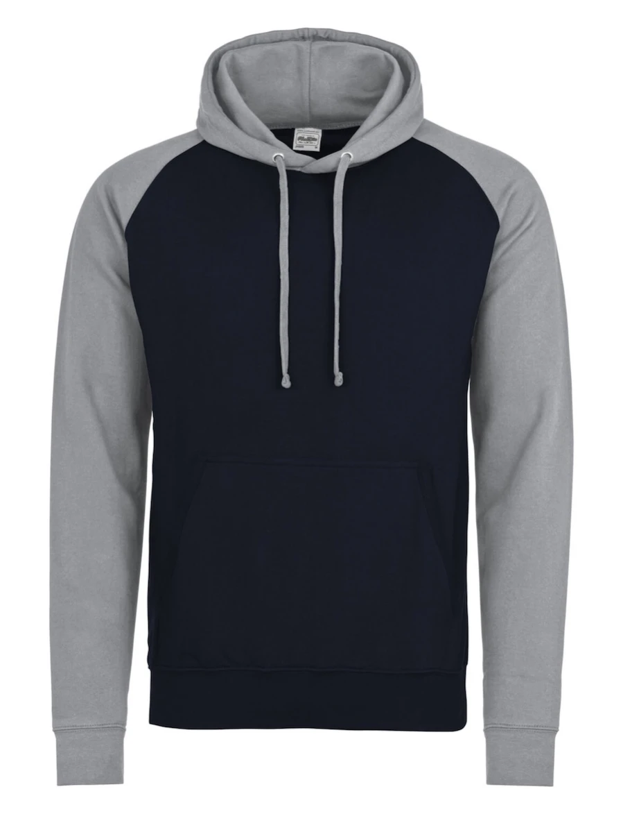 Bluza Just Hoods Baseball Hoodie JH009 OXFORD NAVY/HEATHER GREY