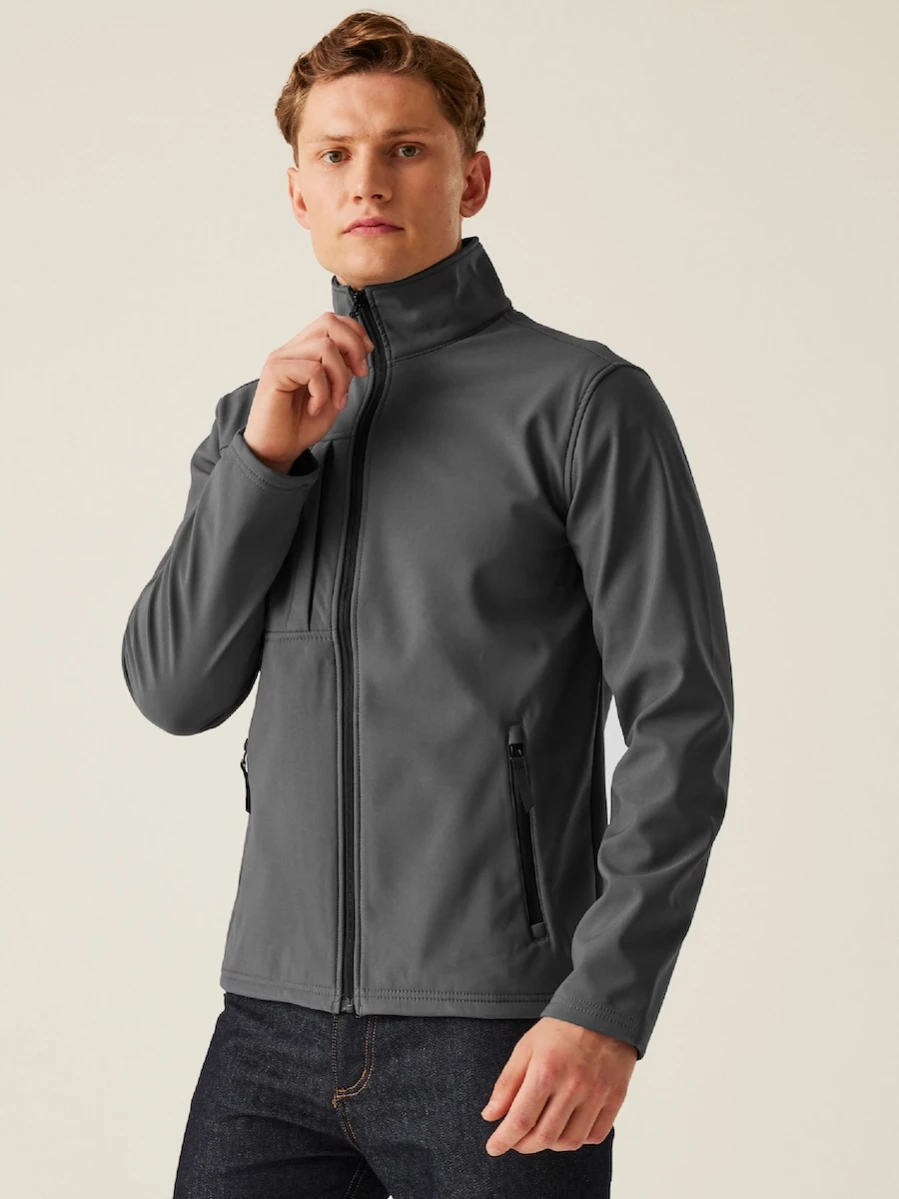 Męski softshell Regatta Octagon II TRA688 Seal Grey/Black