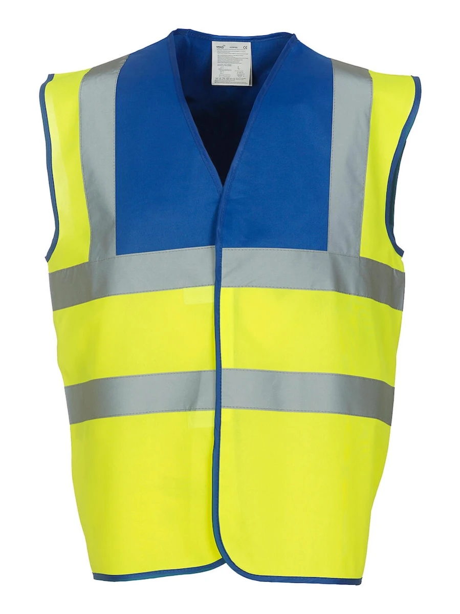 Kamizelka odblaskowa Fluo YOKO HVW100 Fluo Yellow/Royal