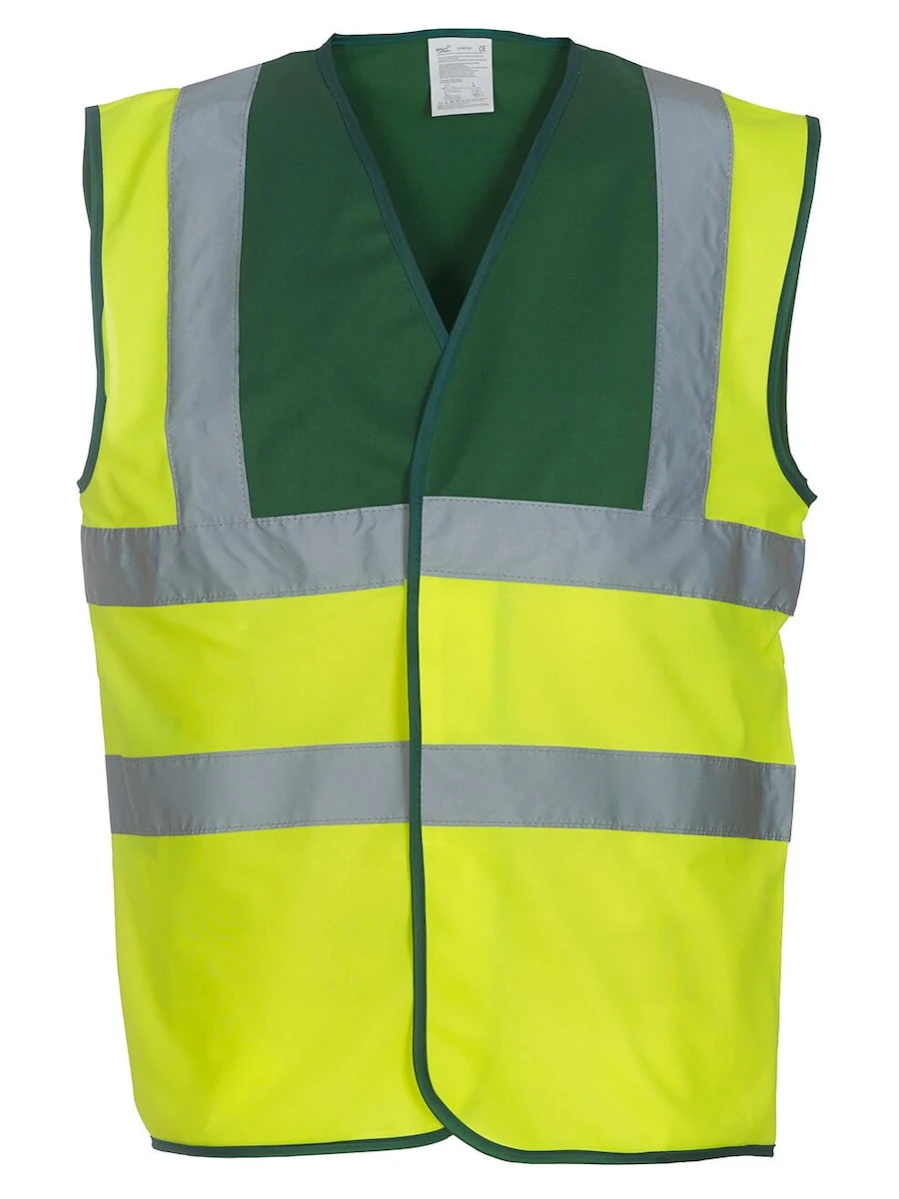 Kamizelka odblaskowa Fluo YOKO HVW100 Fluo Yellow/Paramedic Green