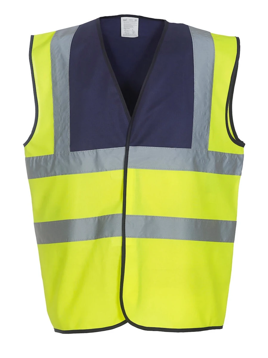 Kamizelka odblaskowa Fluo YOKO HVW100 Fluo Yellow/Navy