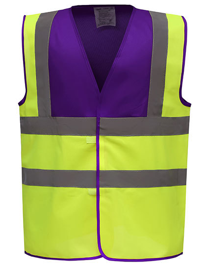 Kamizelka odblaskowa Fluo YOKO HVW100 Fluo Yellow/Purple