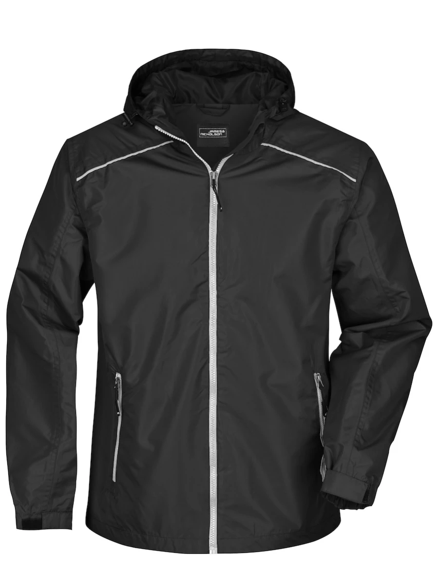 Męska kurtka Rain Jacket JN1118 Black/Silver