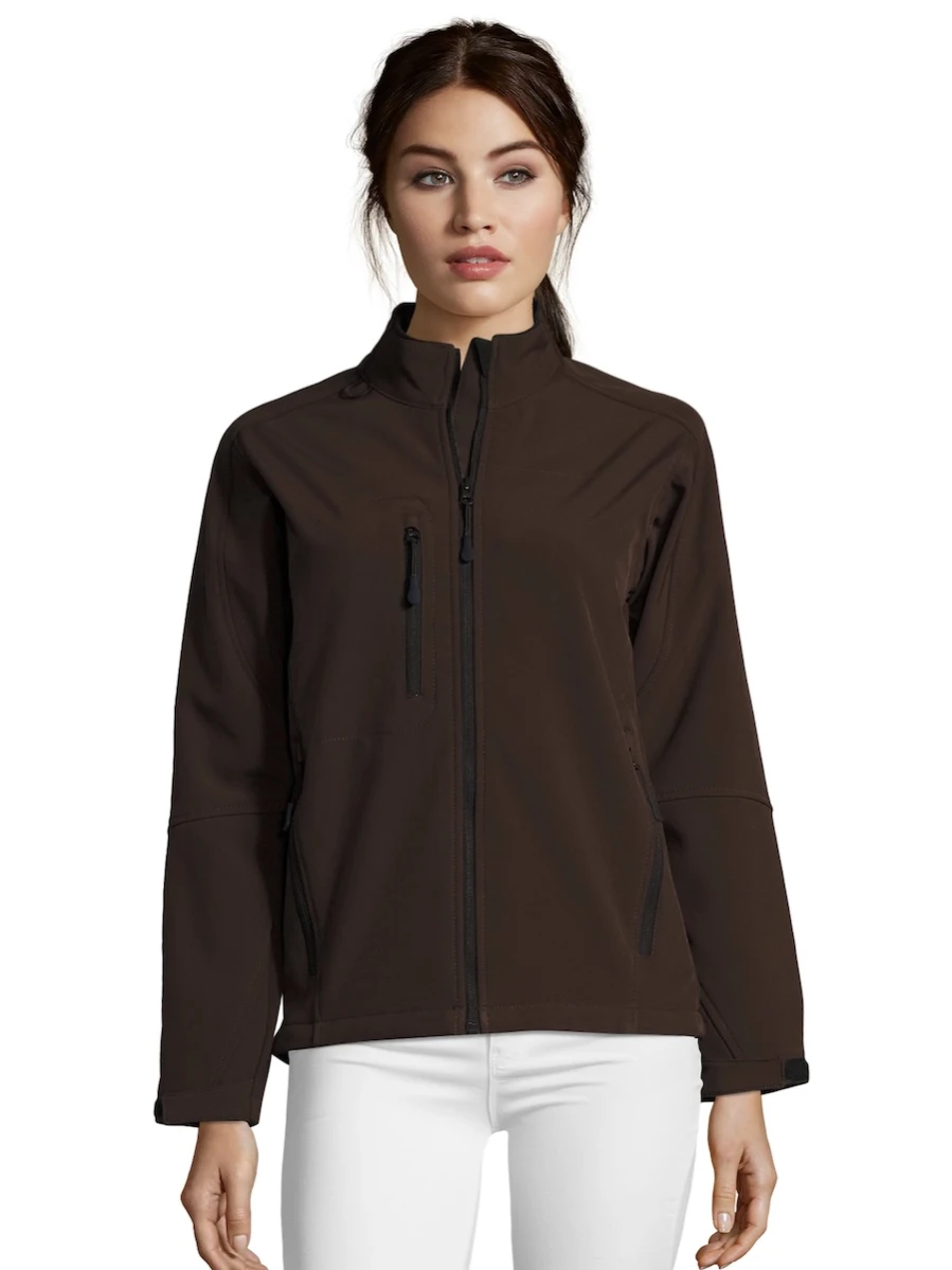 Damska kurtka softshell Sols Roxy 46800 Dark Chocolate