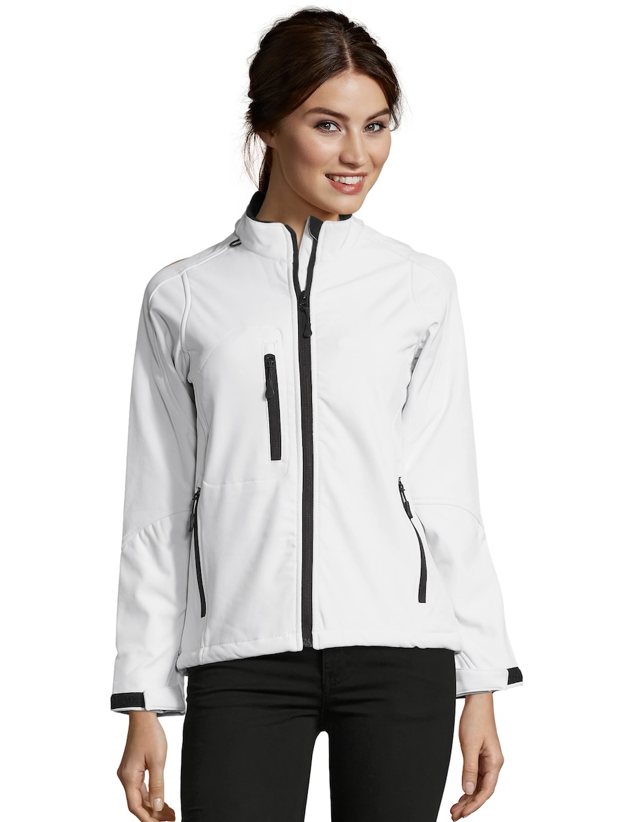 Damska kurtka softshell Sols Roxy 46800 White