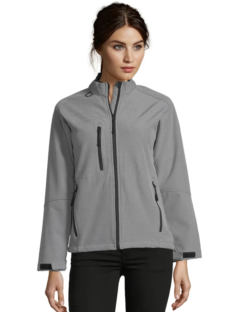 Damska kurtka softshell Sols Roxy 46800 Grey Melange