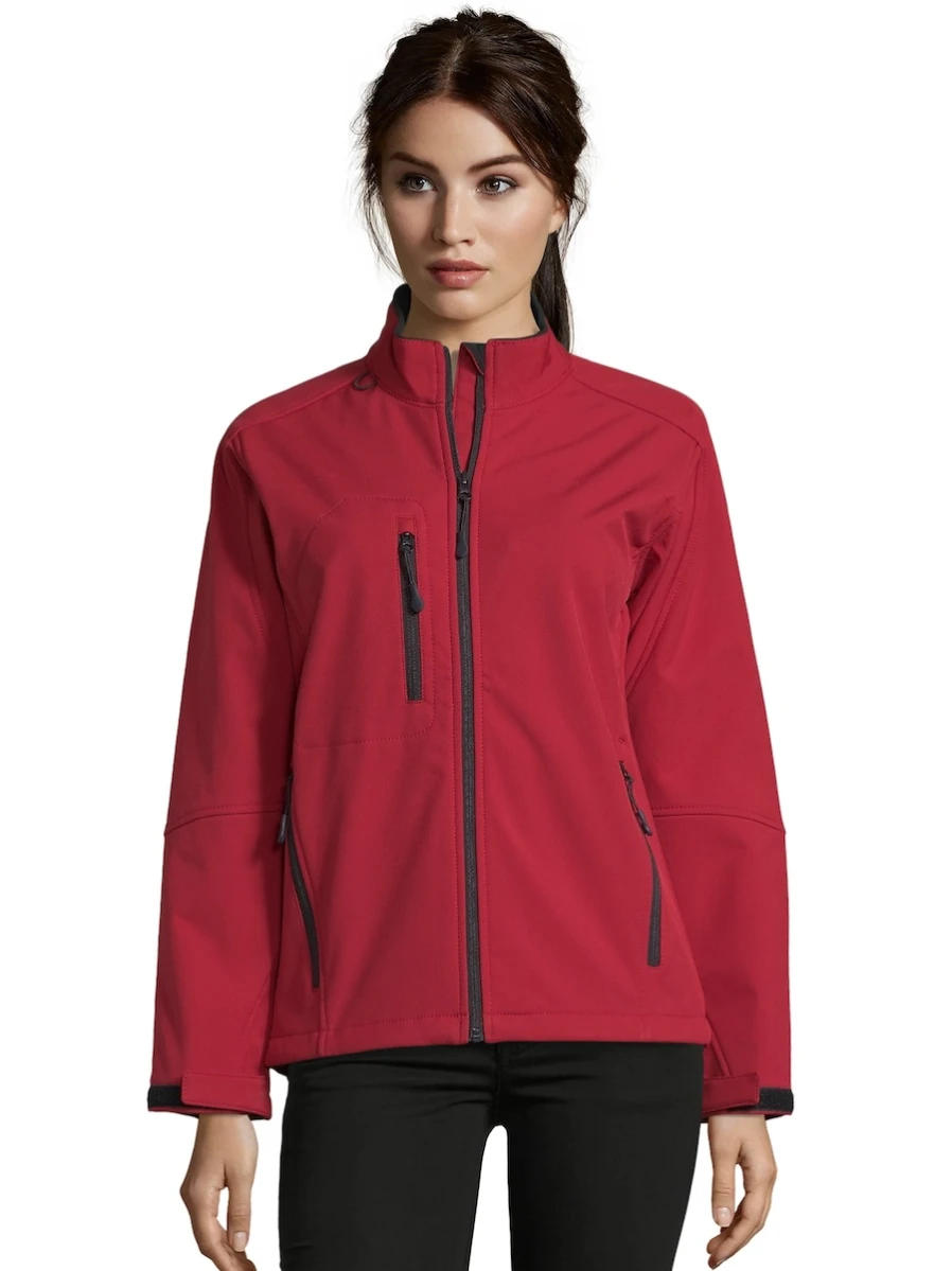 Damska kurtka softshell Sols Roxy 46800 Pepper Red