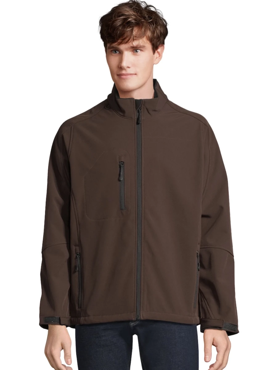 Męska kurtka softshell Relax 46600 Dark Chocolate