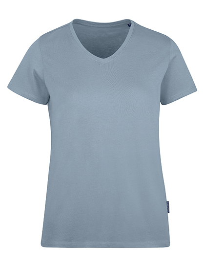 Damska koszulka Luxury V-Neck 202 Sky Blue
