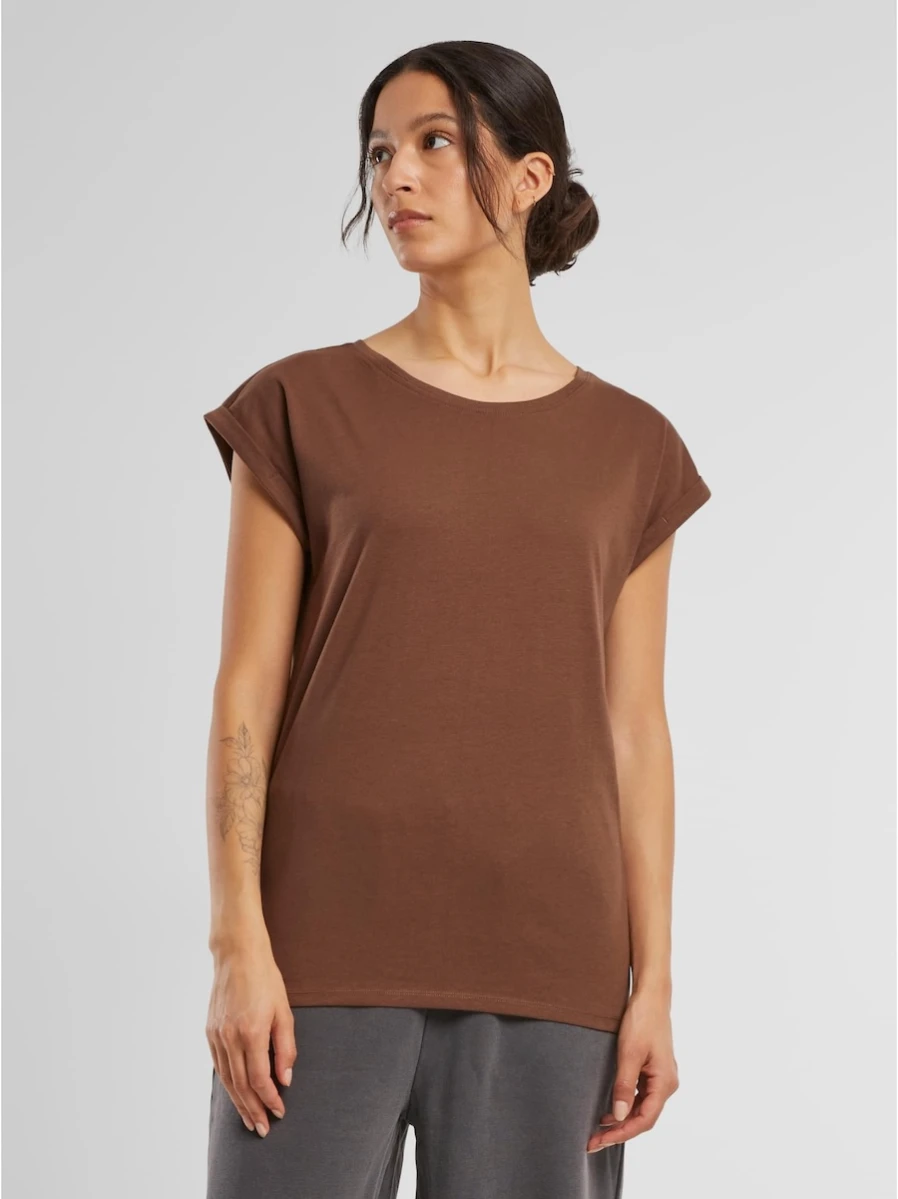 T-shirt Extended Shoulder Tee BY021 Chocolate Brown