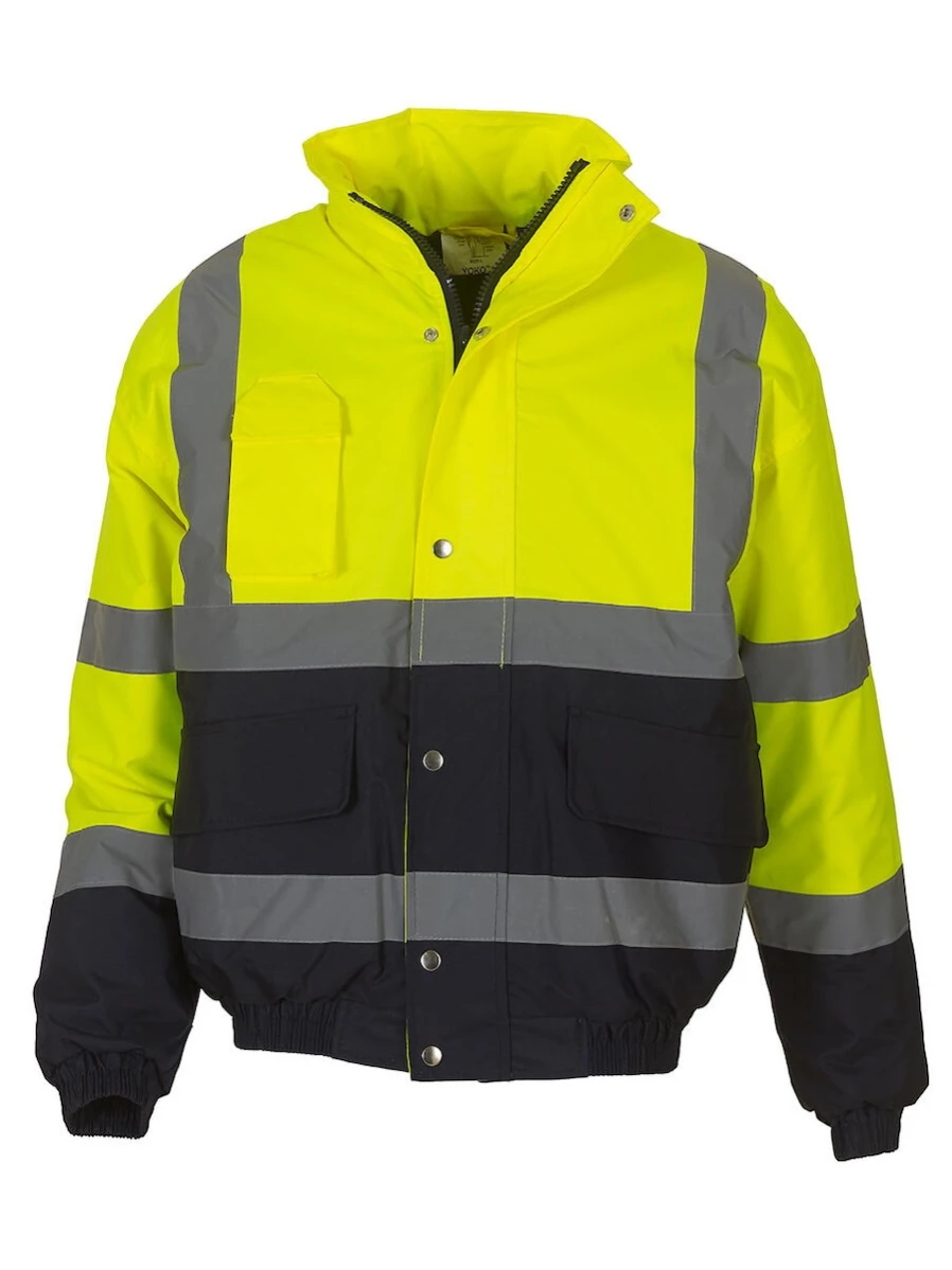 Kurtka YOKO Fluo Bomber HVP218 Fluo Yellow/Navy