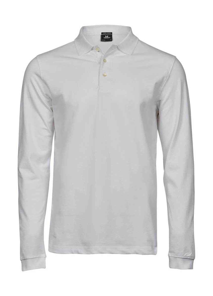 Męskie Polo Luxury Stretch LS 1406 White