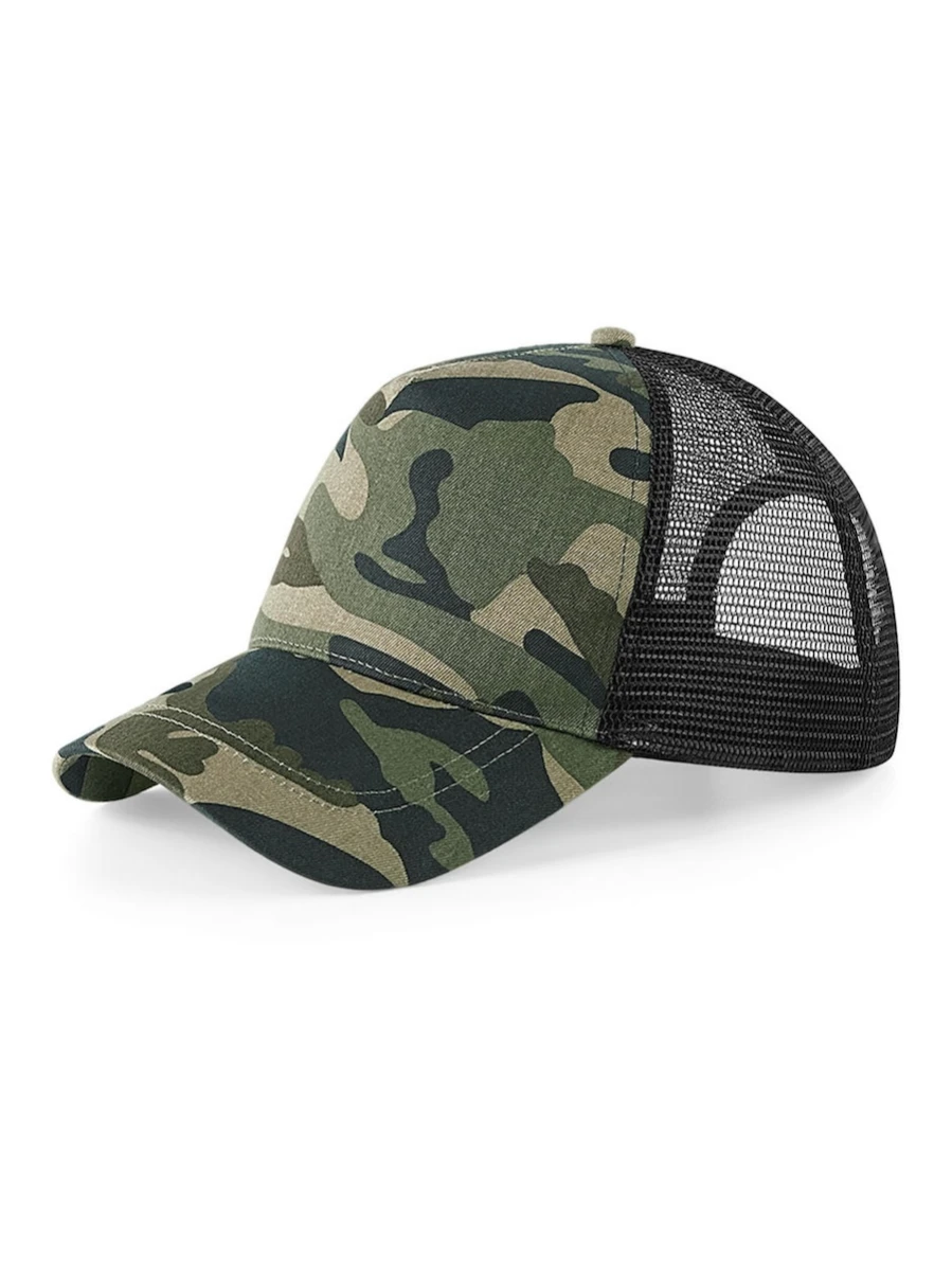 Czapka Beechfield Trucker Camo B694 Jungle CamoBlack