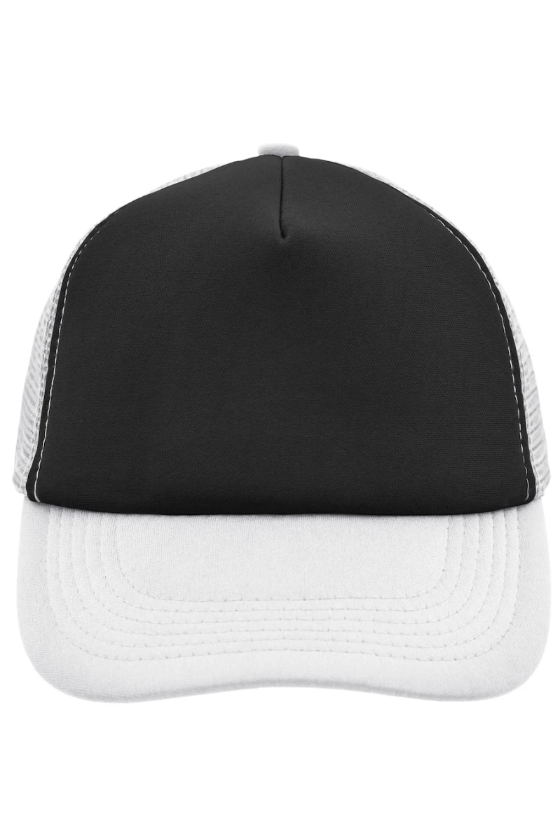 Czapka 5 Panel Polyester Mesh Cap MB070 Black/White
