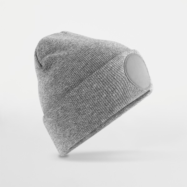 Czapka Beechfield z okrągłą naszywką B446 Heather Grey