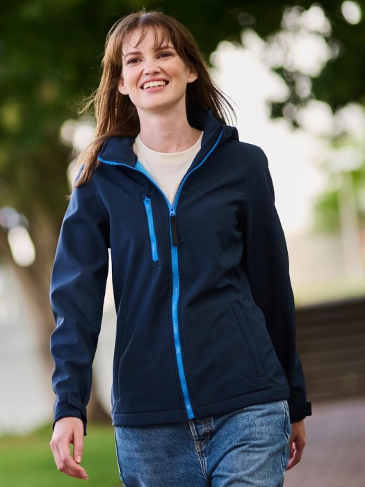 Damski Softshell z Kapturem 3 Warstwowy Venturer TRA702