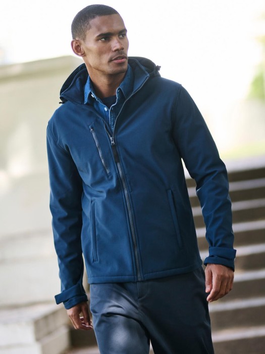Kurtka Softshell z kapturem 3 warstwowa Venturer TRA701