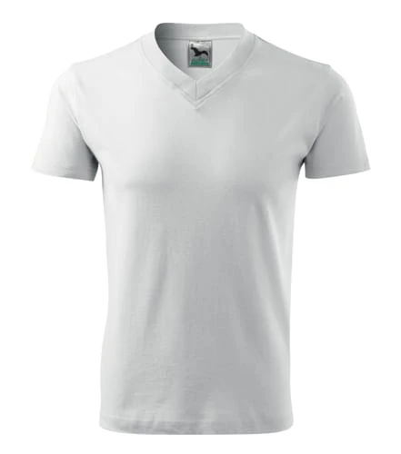 T-shirt firmowy w serek unisex Adler V-neck 102 - kolor 102 piaskowy