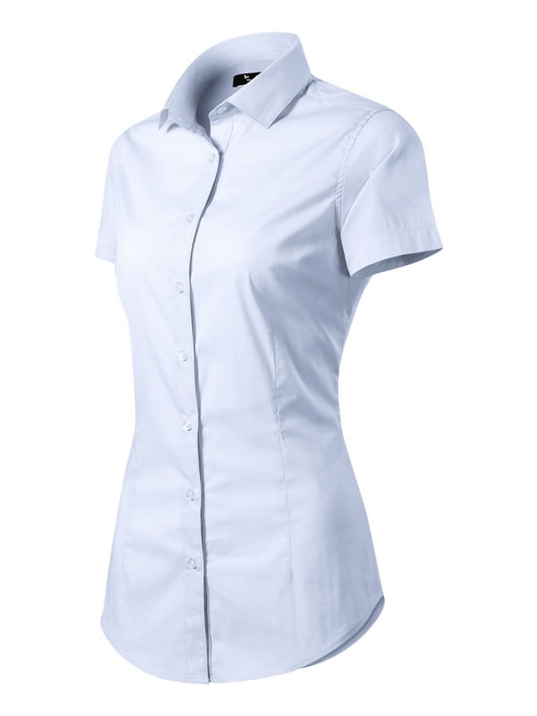 Damska koszula firmowa z kr. rękawami Malfini Flash - Kolor 82 Light Blue