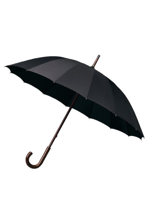 Czarny parasol reklamowy 16 panelowy Impliva GR-440