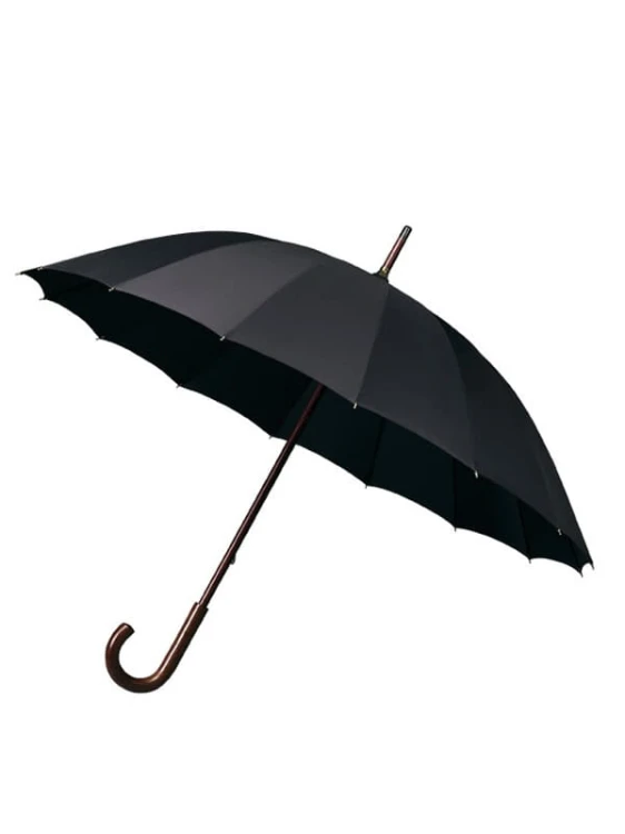 Czarny parasol reklamowy 16 panelowy Impliva GR-440