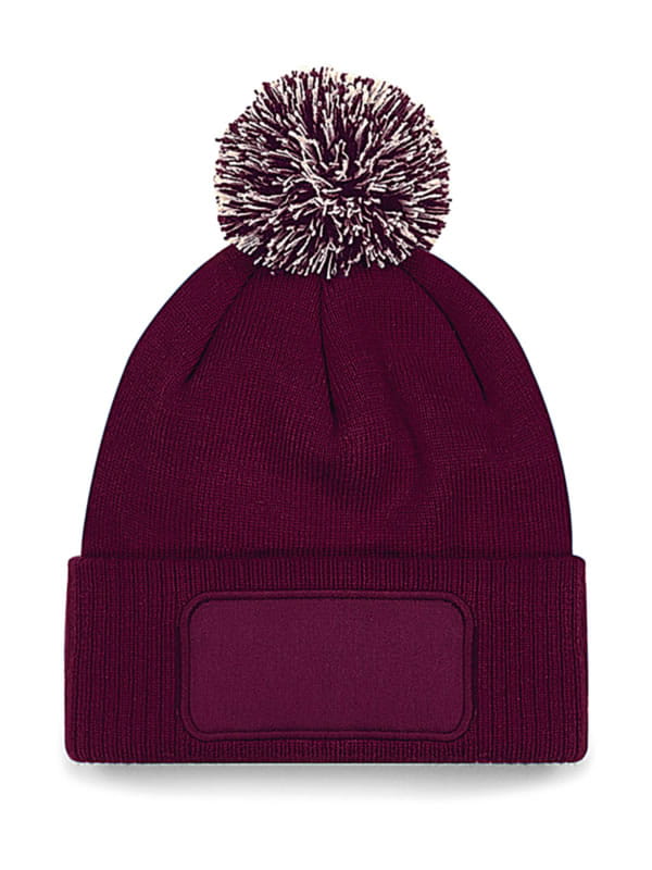 Czapka Snowstar z naszywką B443 Burgundy/Off White