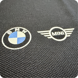 Nadruk BMW na koszulce polo
