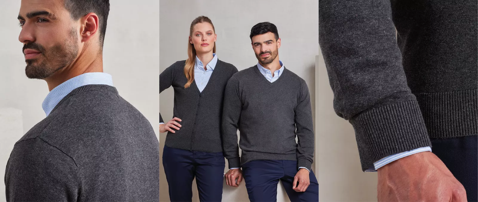 Men's Knitted V-Neck Sweater PR694