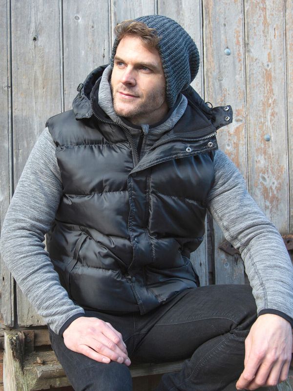 Bezrękawnik pikowany firmowy z logo Result Nova Lux R223X